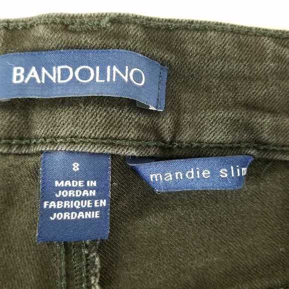Bandolino Mandie Slim Straight Black Jeans Womens Size 8 Denim Pants Mid Rise - Picture 8 of 10